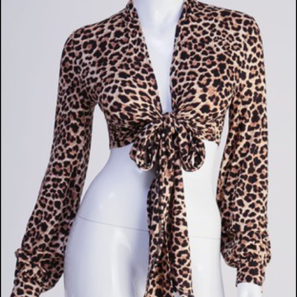 Animal Print Crop Top NWT
